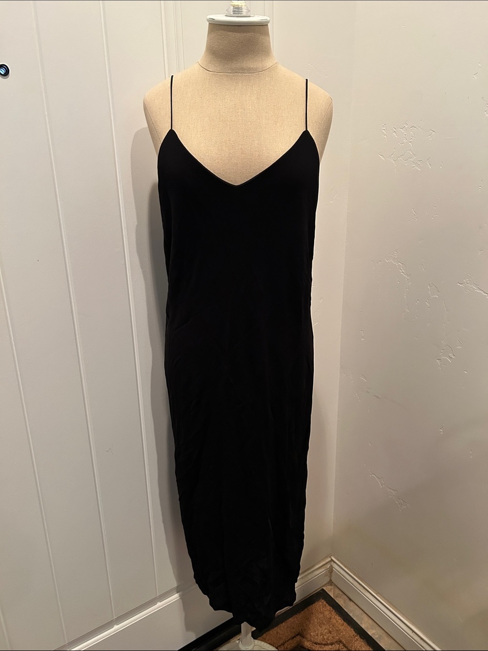 & Other Stories Black Midi Dress